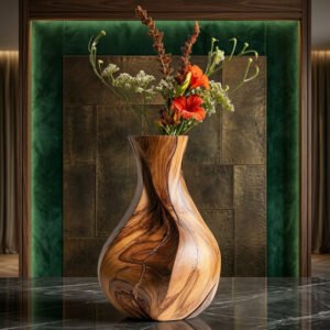 Wooden Flower Vase